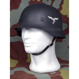 German WW2 Luftwaffe ET M40 helmet with decal - Stahlhelm M40