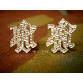 Monogrammi LAH SS-Leibstandarte metallo per spalline - argento