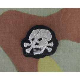 Teschio ufficiale tedesco SS ricamo filo argentato