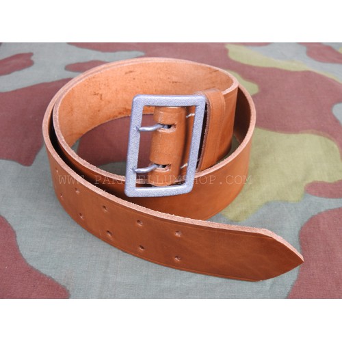 GERMAN OFFICER BROWN LEATHER BELT - MADE IN GERMANY - Parabellum Shop