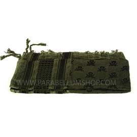 OD/BLACK SHEMAGH Scarf/shawl kefiah SKULL and swords pirate